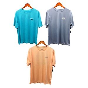 Havana Jim Men's Large UPF Performance T-Shirt Bundle of 3 Indigo Teal Peach NWT